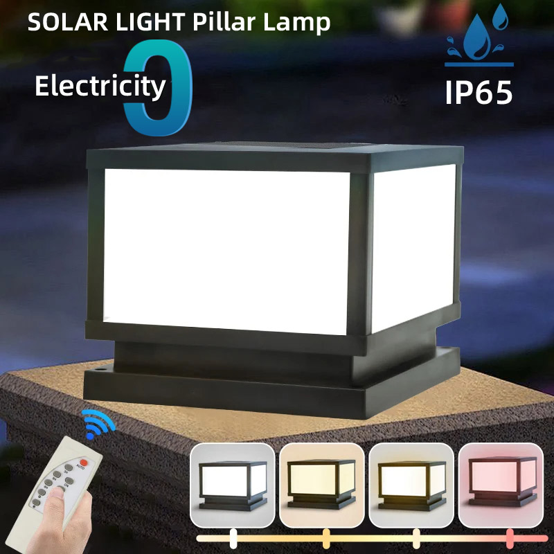 Outdoor Power Post - LED-zonneverlichting voor buiten, waterdicht, zonnekolomlicht, klassieke