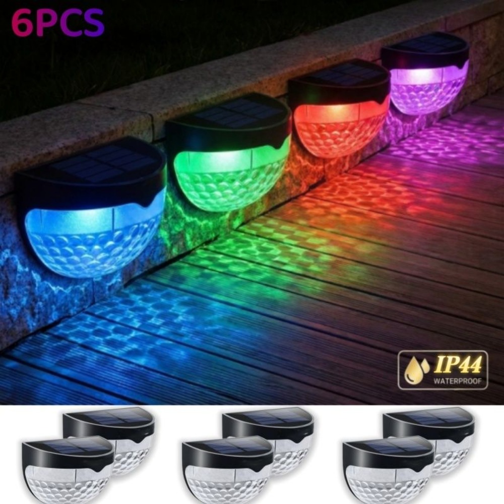 Outdoor Power Post - 6-pack RGB Solar Tuinlampen, Solar-aangedreven Waterdichte