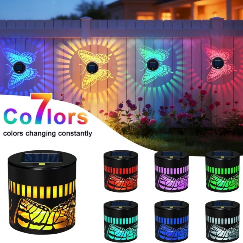 Outdoor Power Post - Decoratieve zonne-vlinderlampen voor tuinmuur, trap, terras,