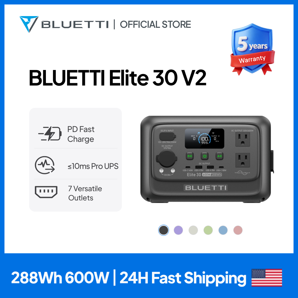 Outdoor Power Generator - 【Renew】BLUETTI Elite 30 V2 draagbare krachtcentrale