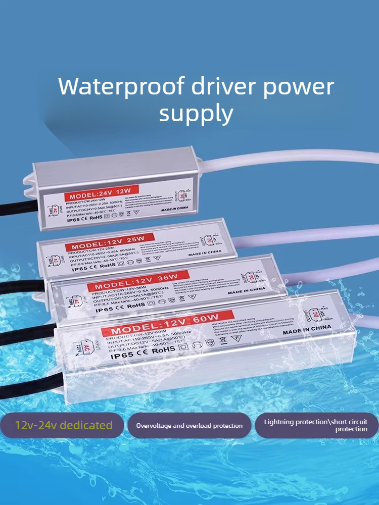 Outdoor Power Transformer - AC/DC Waterdichte Verlichtingsvoeding IP67 DC12V 24V