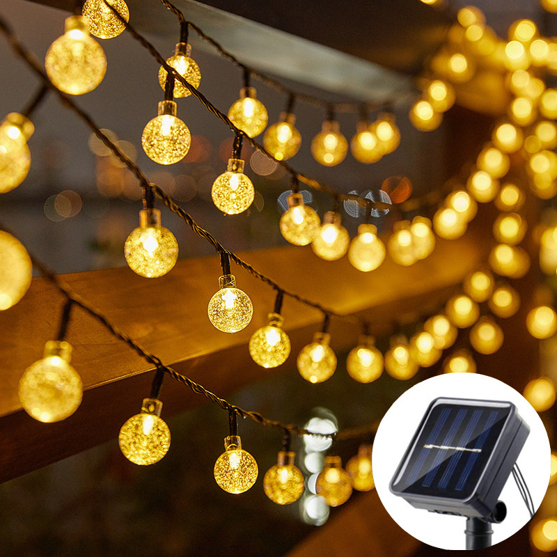 Outdoor Power For Wedding - 20/50/100 LED Zonne-energie Kristallen Bol Festoen