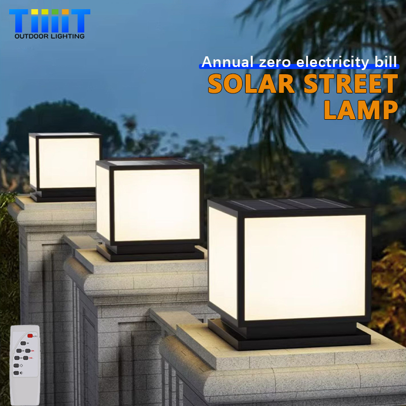 Outdoor Power Post - Outdoor LED-zonnekolomlicht Waterdichte zonnelamp met afstandsbediening