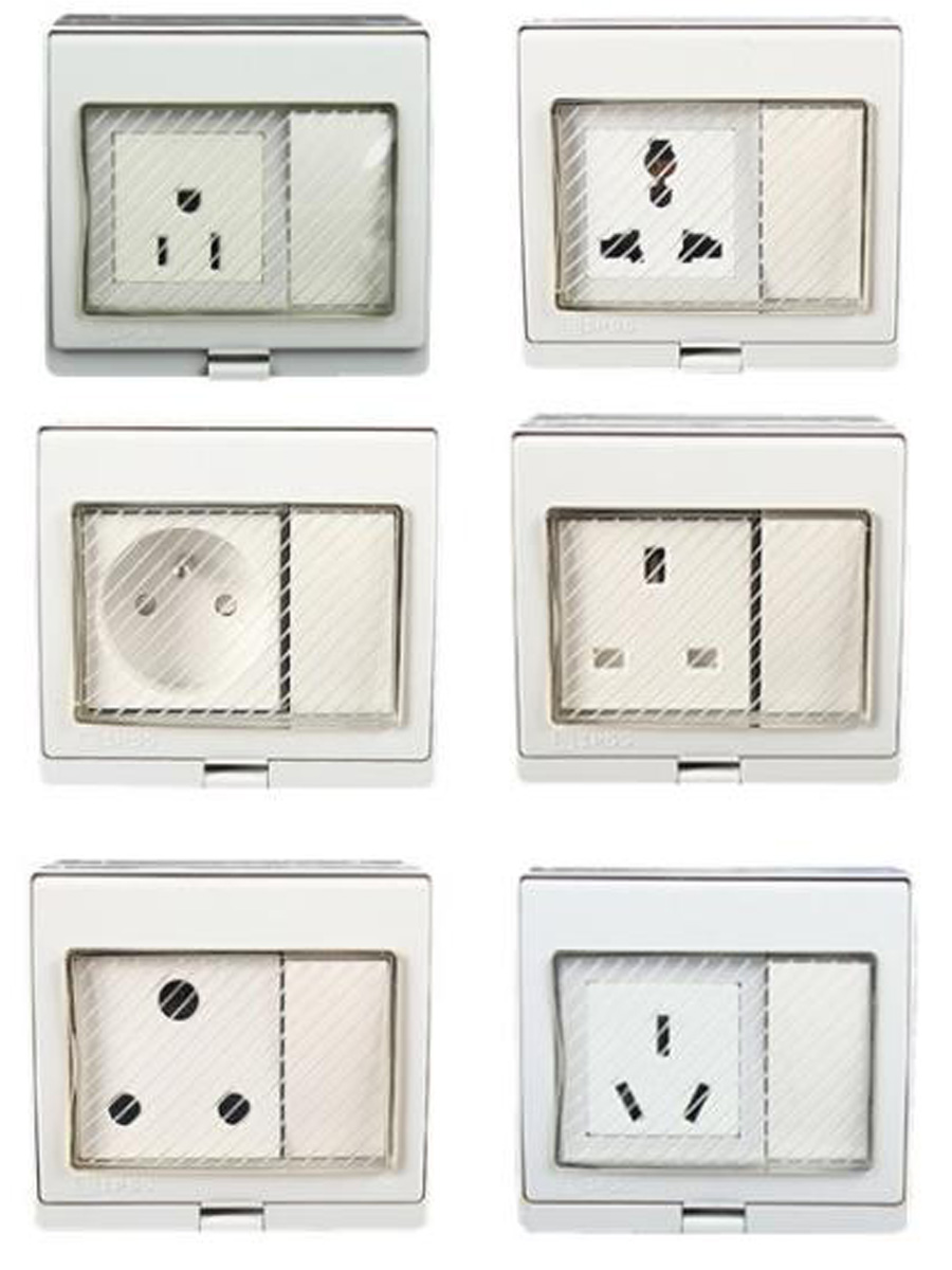 Outdoor Power Inlet Box - Witte IP55 buiten anti-UV wandcontactdoos AU