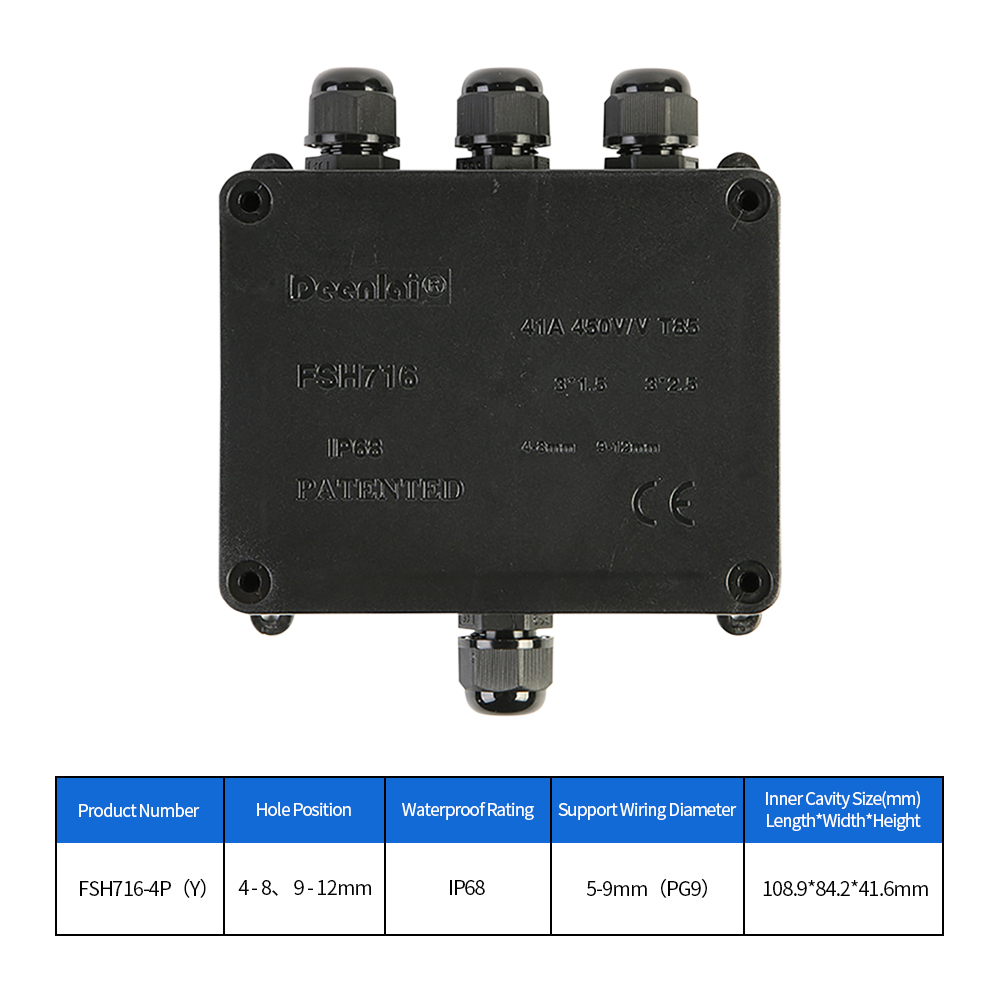 IP68 Externe aansluitdoos 4-we - Outdoor Power Cable Junction Box recensie en prijs