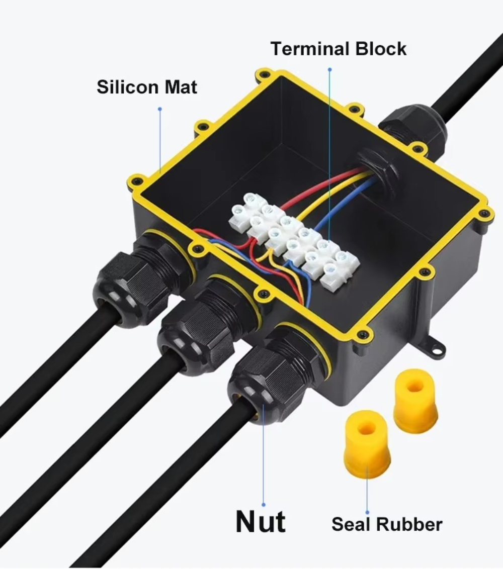 4Way 1In3Out IP68 Waterdichte  - Outdoor Power Cable Junction Box recensie en prijs