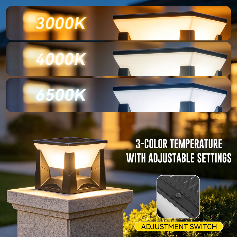 3-kleuren zonne-postlamp IP65  - Outdoor Power Post recensie en prijs
