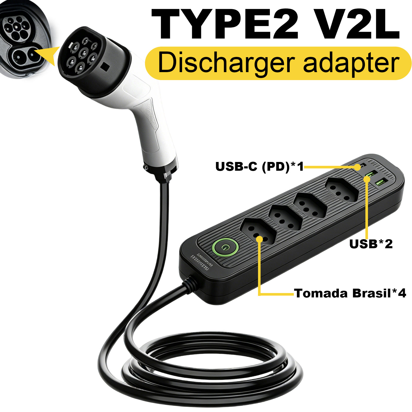 Type2 V2L-ontladingsadapter 16 - Outdoor Power Usa recensie en prijs