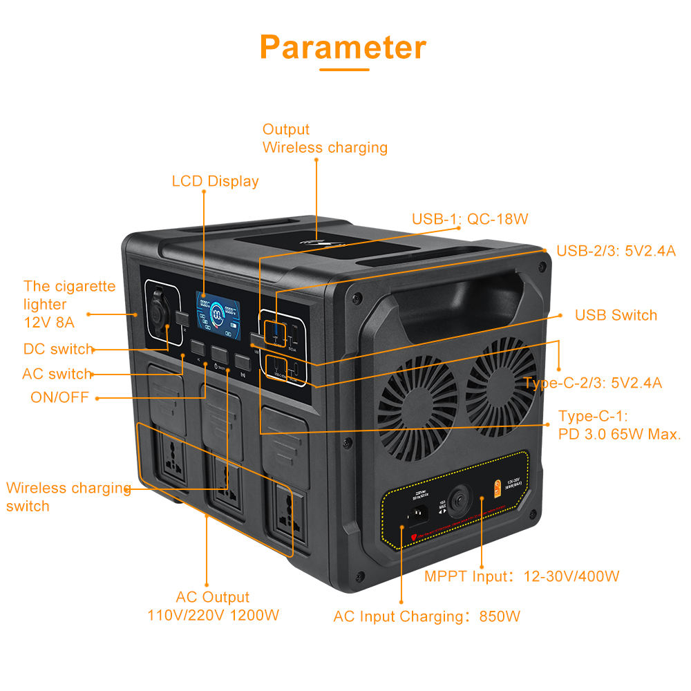 1200W Draagbare Zonnegenerator - Outdoor Power Generator recensie en prijs