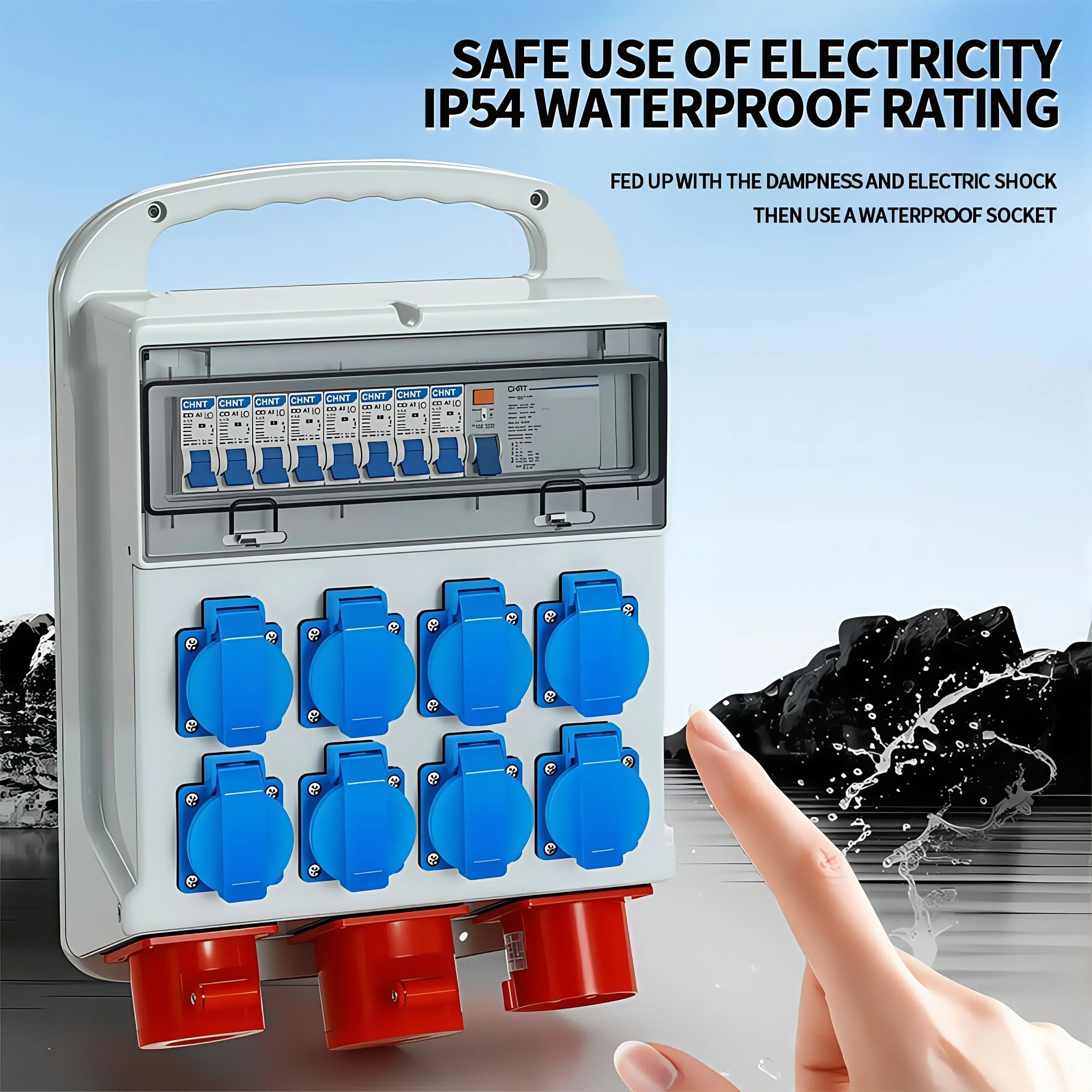 IP54 16A waterdichte industrië - Outdoor Power Outlet Waterproof recensie en prijs