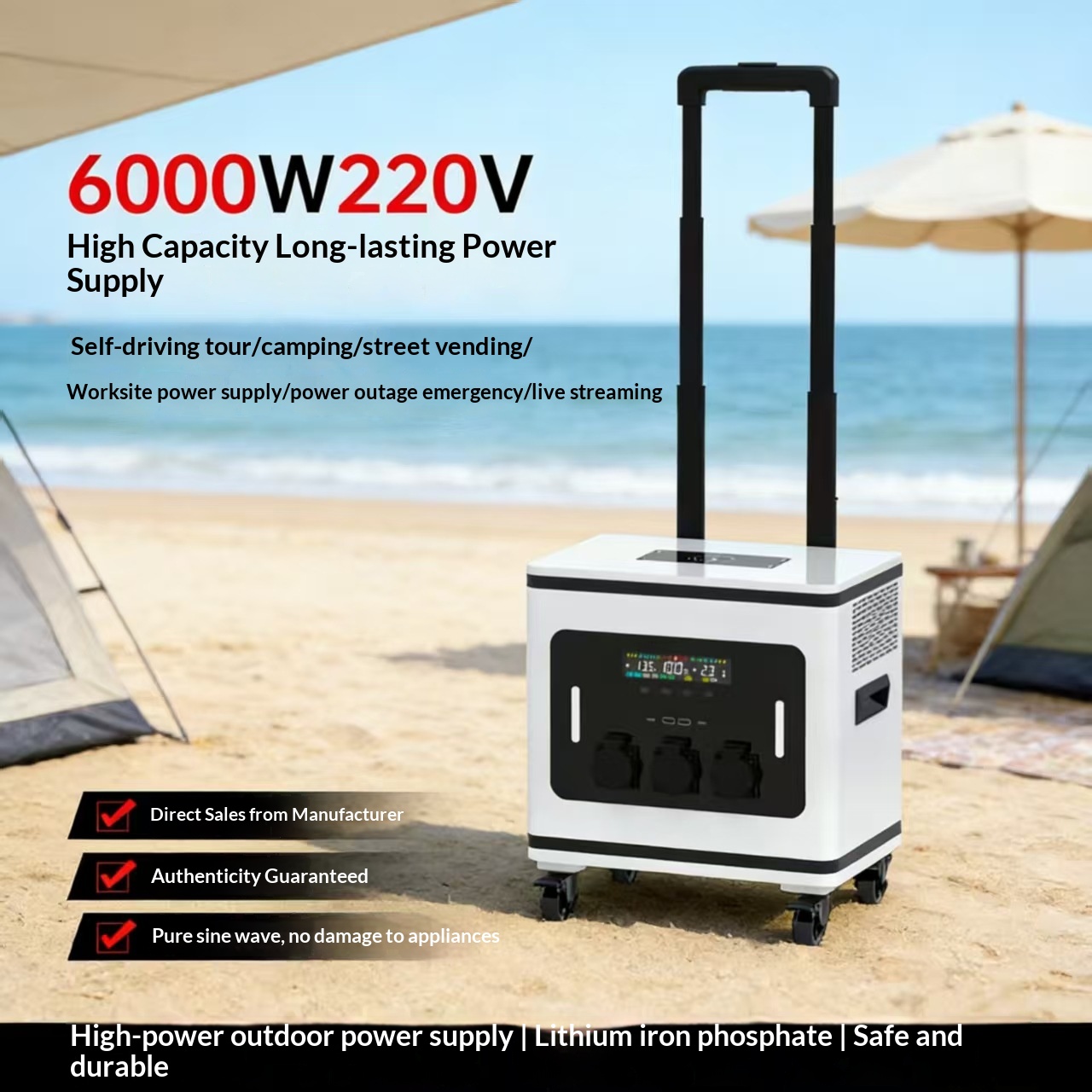 Lithium-ionbatterij Mobiele bu - Outdoor Power Supply recensie en prijs