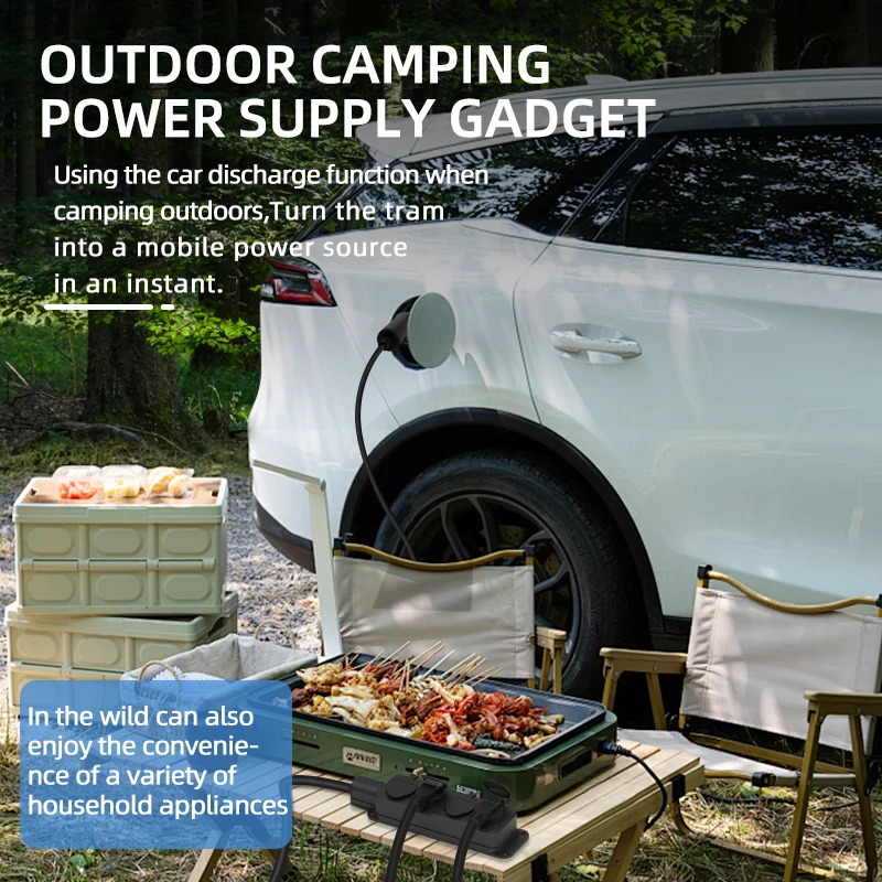 Draagbare 16A 4KW V2L-kabel el - Outdoor Power Usa recensie en prijs