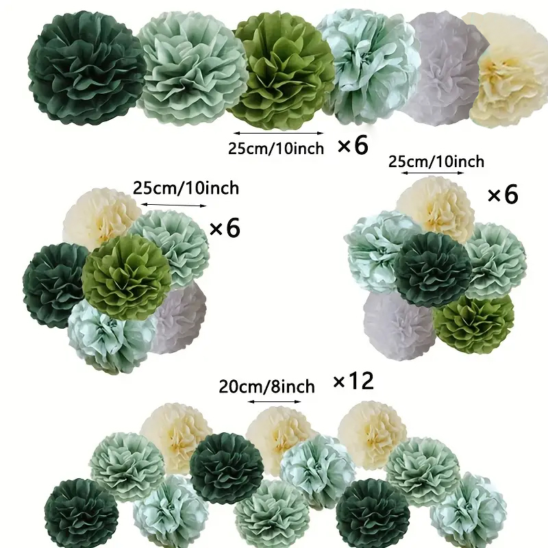 30 stuks groene saliepapieren  - Outdoor Power For Wedding recensie en prijs