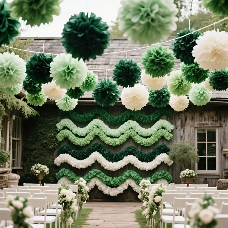 30 stuks groene saliepapieren  - Outdoor Power For Wedding recensie en prijs